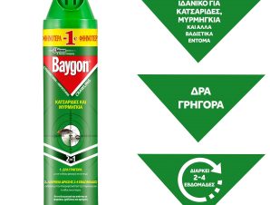 Εντομοκτόνο για Κατσαρίδες και Μυρμήγκια Crawling Baygon (400 ml) -1€