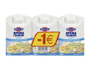 Κρέμα Γάλακτος Light 15% λιπαρά -1€ Φάγε (3Χ200 ml)