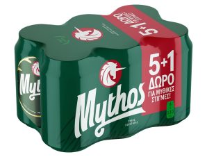 Μπύρα Κουτί Mythos (6×330 ml) 5+1 Δώρο