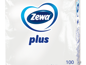 Χαρτοπετσέτες λευκές Zewa Plus (153g/100 τεμ)