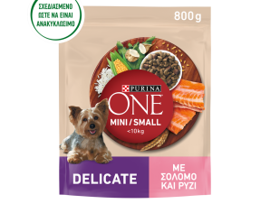 Ξηρά Τροφή για Σκύλους Mini Delicate Σολωμός και Ρύζι Purina One (800g)