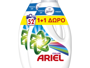 Υγρό απορρυπαντικό πλυντηρίου ρούχων Touch of Lenor Color Ariel (2*26 μεζ.) 1+1 Δώρο