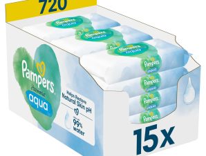 Μωρομάντηλα Aqua Harmonie Pampers (15×48τεμ)