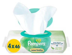 Μωρομάντηλα Harmonie New Baby Pampers (4×46 τεμ)