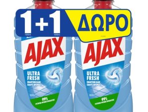 Υγρό Καθαριστικό Πατώματος Ultra Fresh Ajax 1+1 Δώρο (2x1lt)