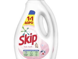 Υγρό Απορρυπαντικό Ρούχων Talc Soft Skip (2×28 μεζ) 1+1 Δώρο