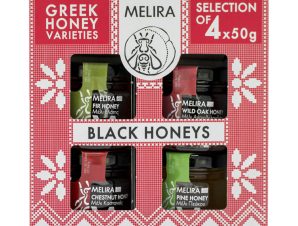 Σετ δώρου «Black Honeys» με μέλι “Melira” 4x50g>