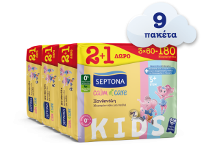 Μωρομάντηλα για Παιδιά με Πανθενόλη Calm n’ Care Kids Septona (9×60τεμ) 