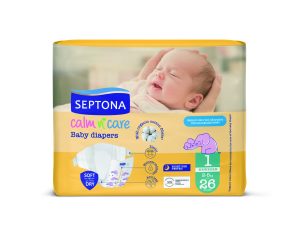 Πάνες Newborn No 1 (2-5Kg) Calm N’ Care Septona (26τεμ)