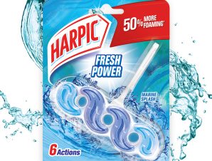 Wc Block Καθαριστικό Λεκάνης Τουαλέτας Fresh Power Marine Splash Harpic (35g)