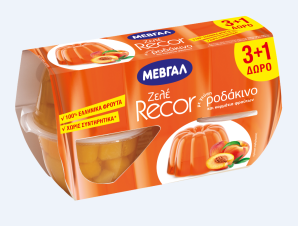 Ζελέ Recor Ροδάκινο Μεβγάλ (4×128 gr) 3+1 Δώρο